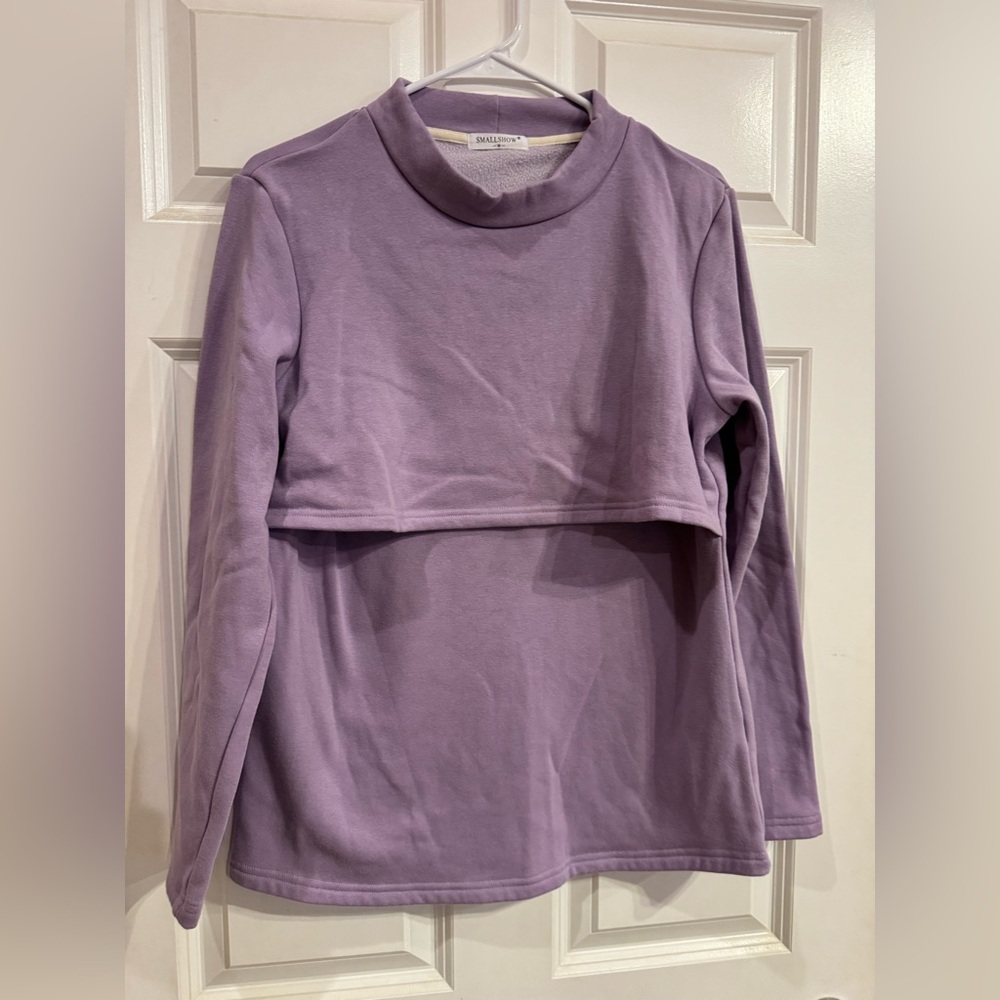 Small Show Purple Maternity sweatshirt